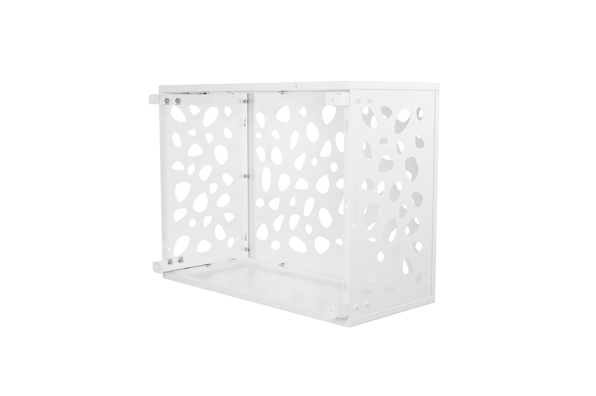 Aneto Sunny white aluminum air conditioner cover with bottom panel - size S 5