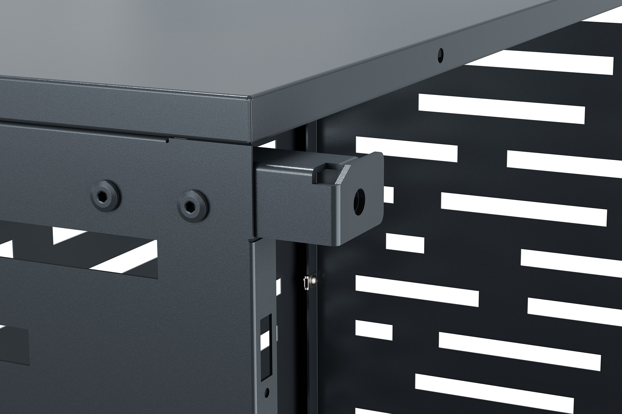 Aneto Arlberg grijze aluminium airconditionerhoes met bodemplaat - maat S 10