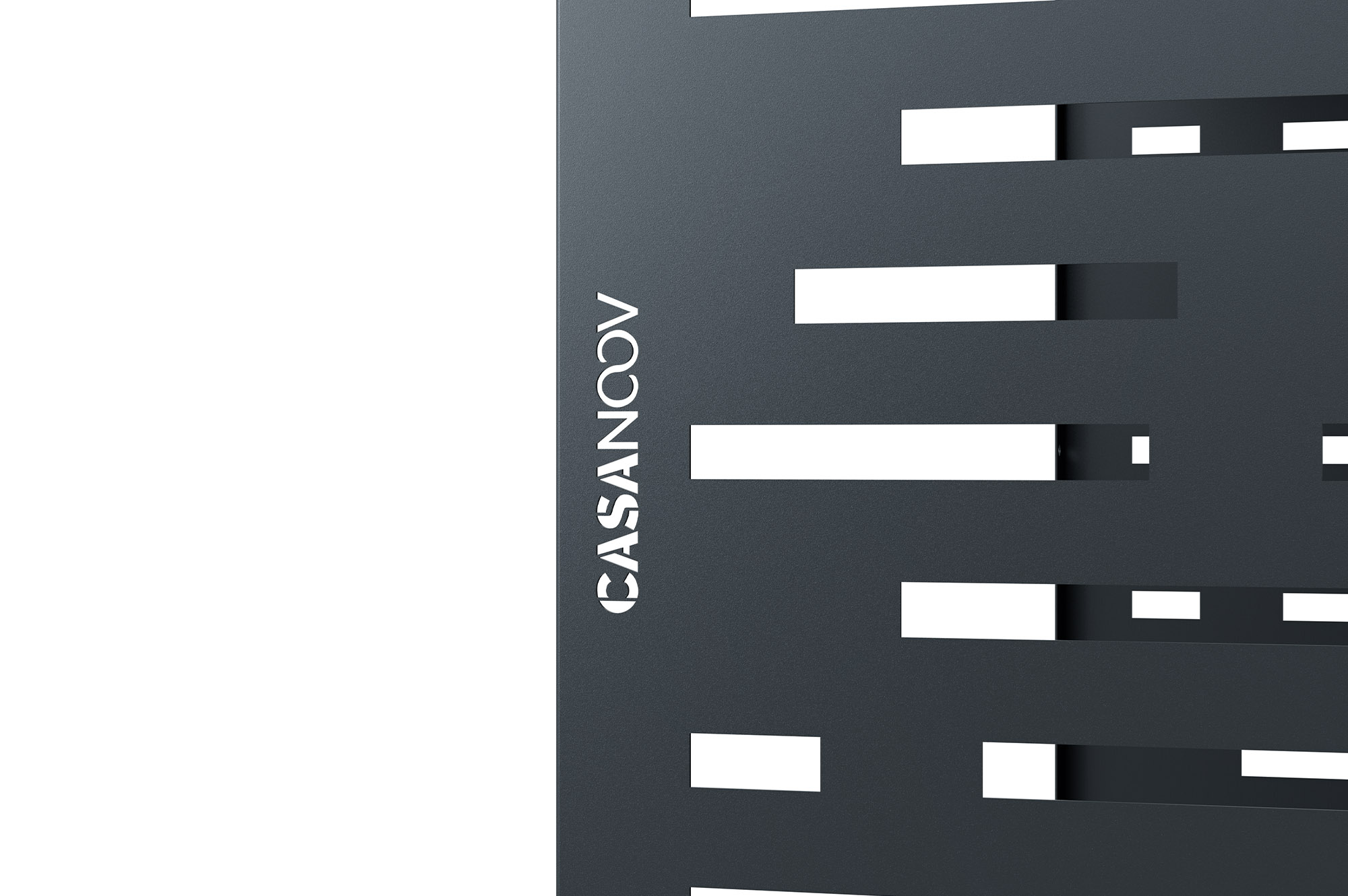 Aneto Arlberg grijze aluminium airconditionerhoes met bodemplaat - maat S 11