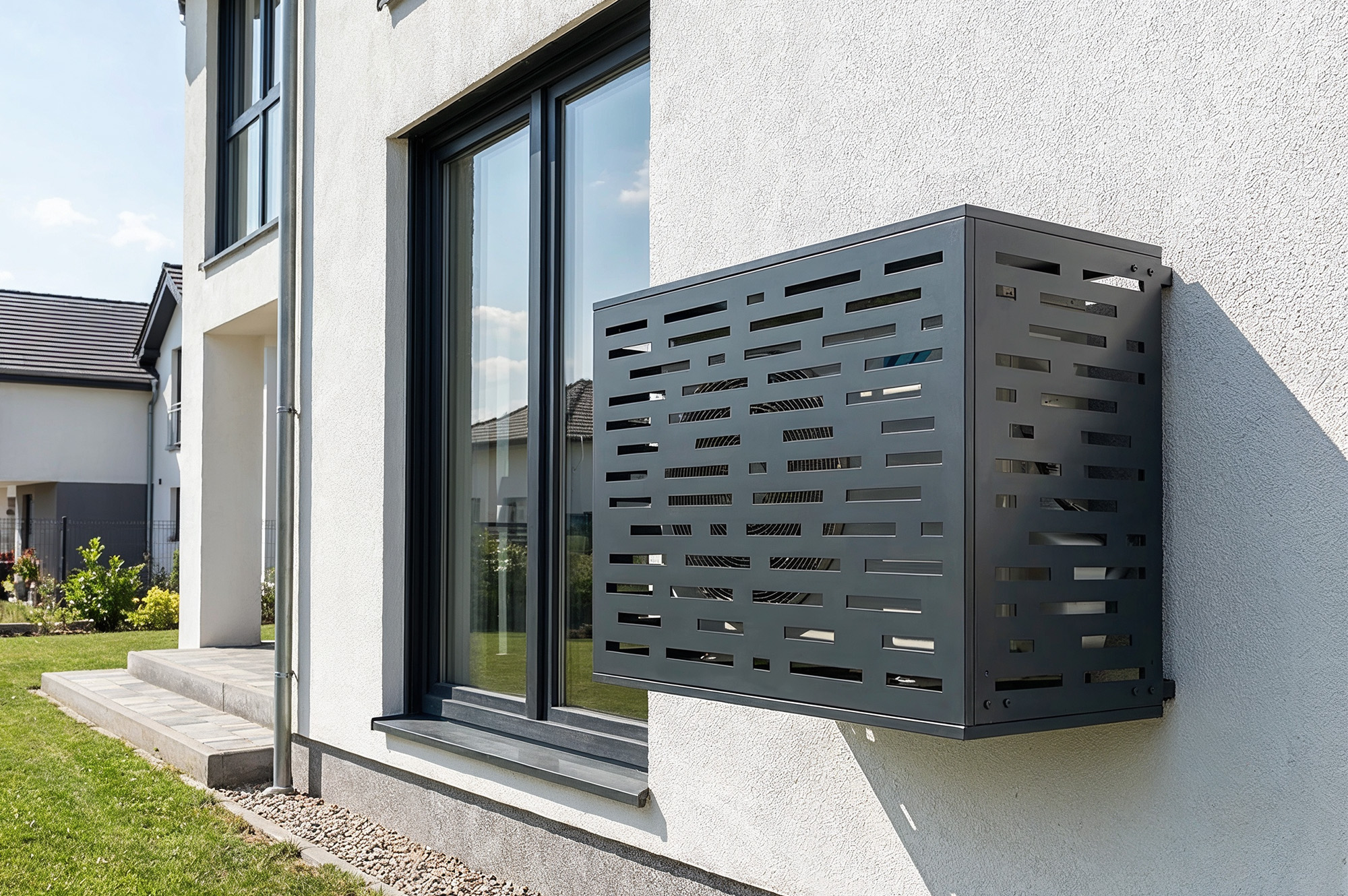 Capac aer condiționat Aneto Arlberg din aluminiu gri cu panou inferior - mărimea M 4