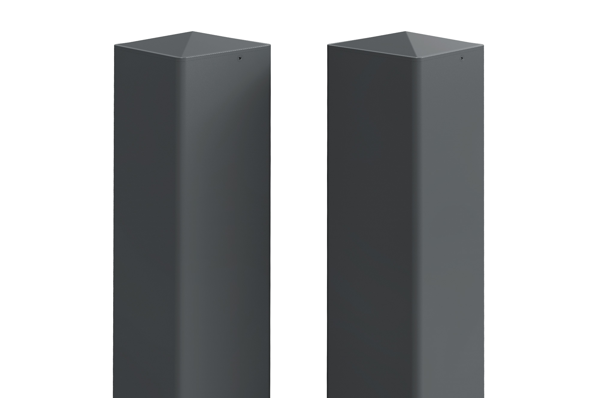 Σετ 2 κολόνων ELDA 15x15cm αλουμινίου Υ.240cm ανθρακί γκρι 2