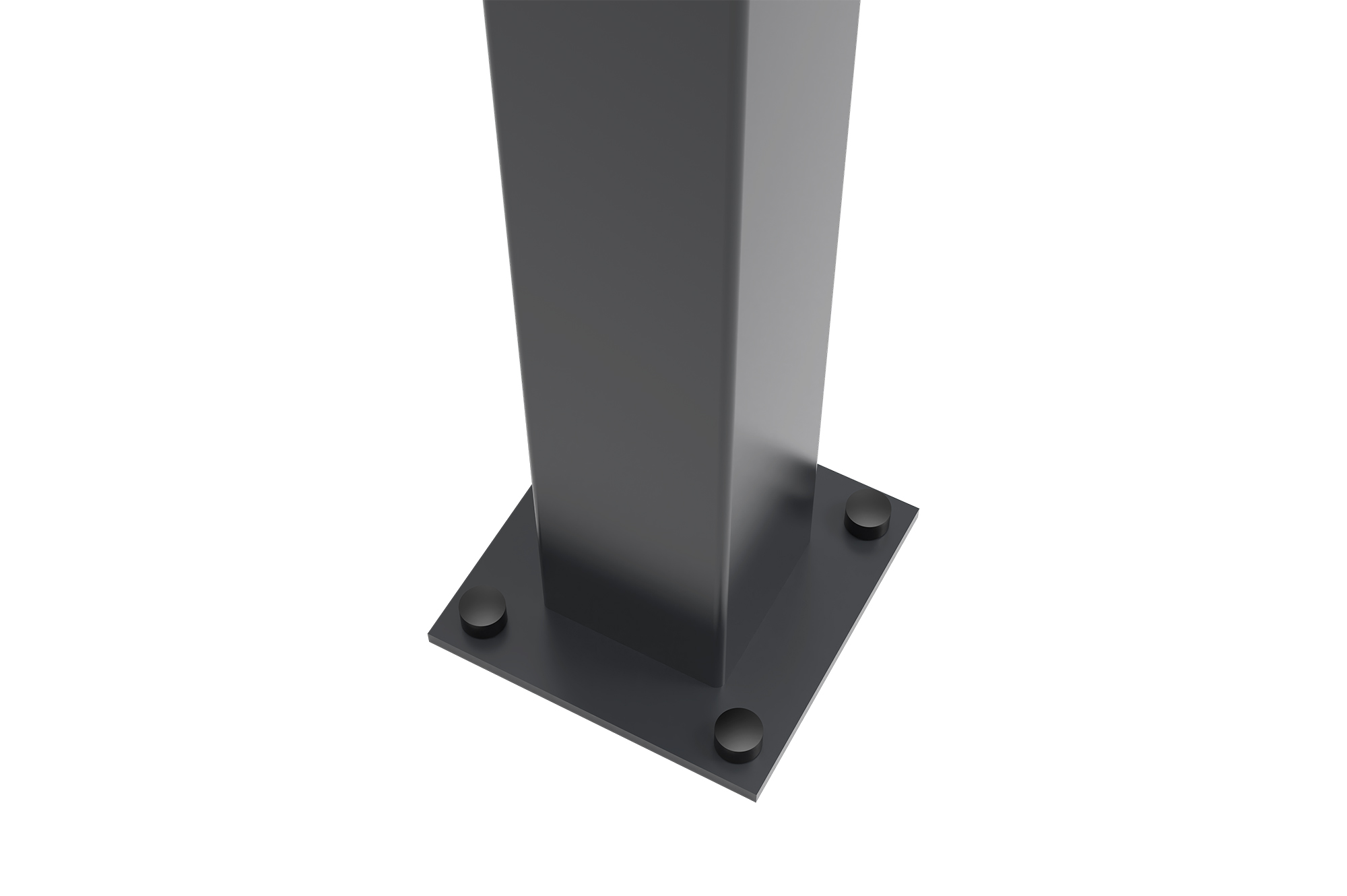 2 CARMO geležinių stulpų rinkinys, 10x10 cm, aukštis 125 cm, juodi 8