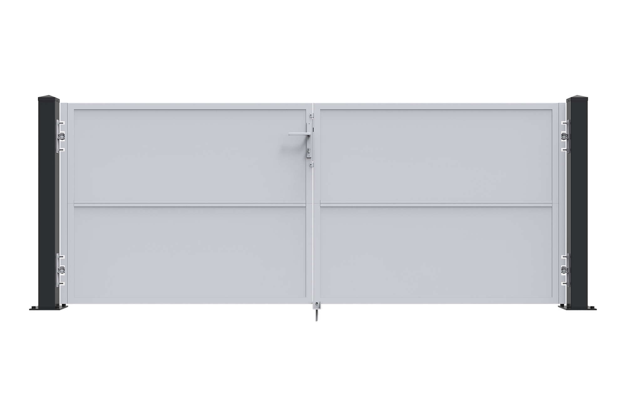 2 CARMO geležinių stulpų rinkinys, 10x10 cm, aukštis 125 cm, juodi 5