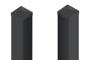 2 CARMO geležinių stulpų rinkinys, 10x10 cm, aukštis 125 cm, juodi 10