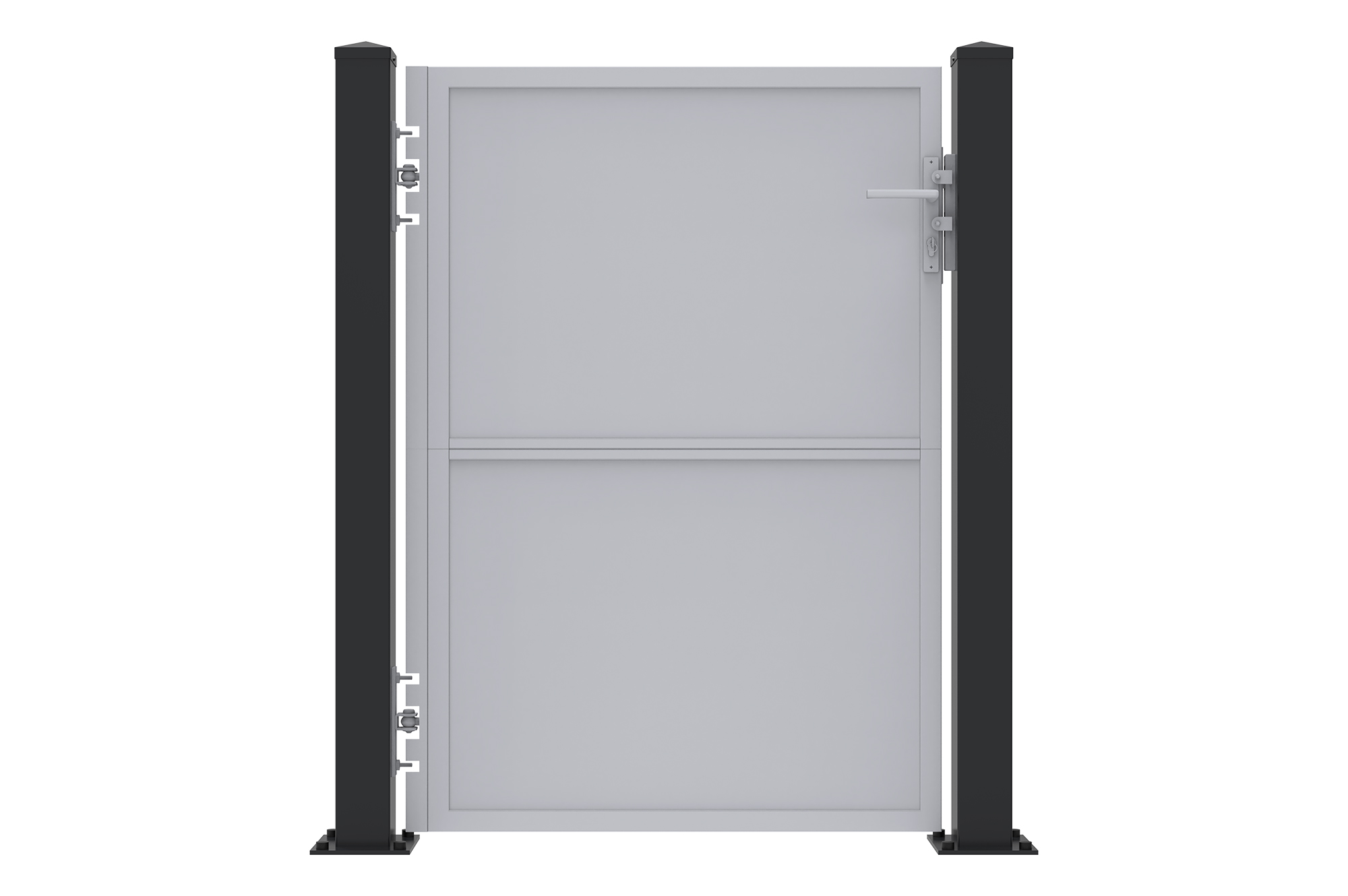 Zestaw 2 słupków żelaznych CARMO 10x10cm wys. 145cm czarny 5