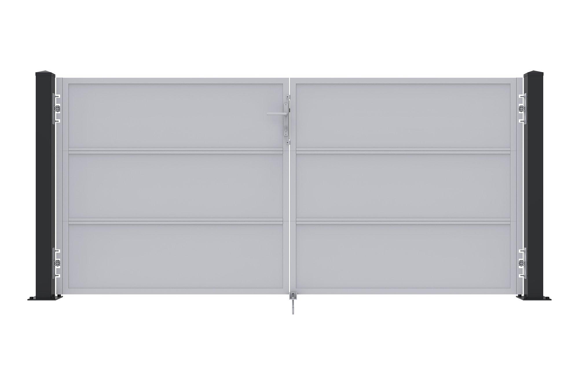 Zestaw 2 słupków żelaznych CARMO 10x10cm wys. 145cm czarny 6