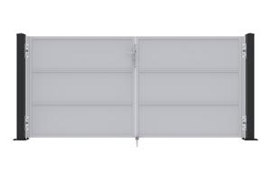Conjunto de 2 postes de ferro CARMO 10x10cm A.145cm pretos 6