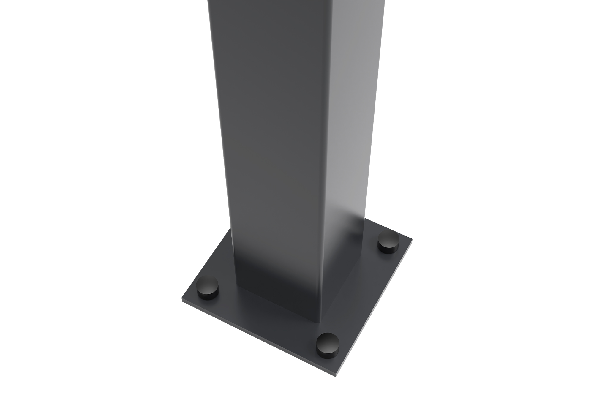 Zestaw 2 słupków żelaznych CARMO 10x10cm wys. 145cm czarny 8