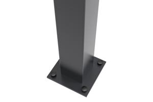 Conjunto de 2 postes de ferro CARMO 10x10cm A.145cm pretos 8