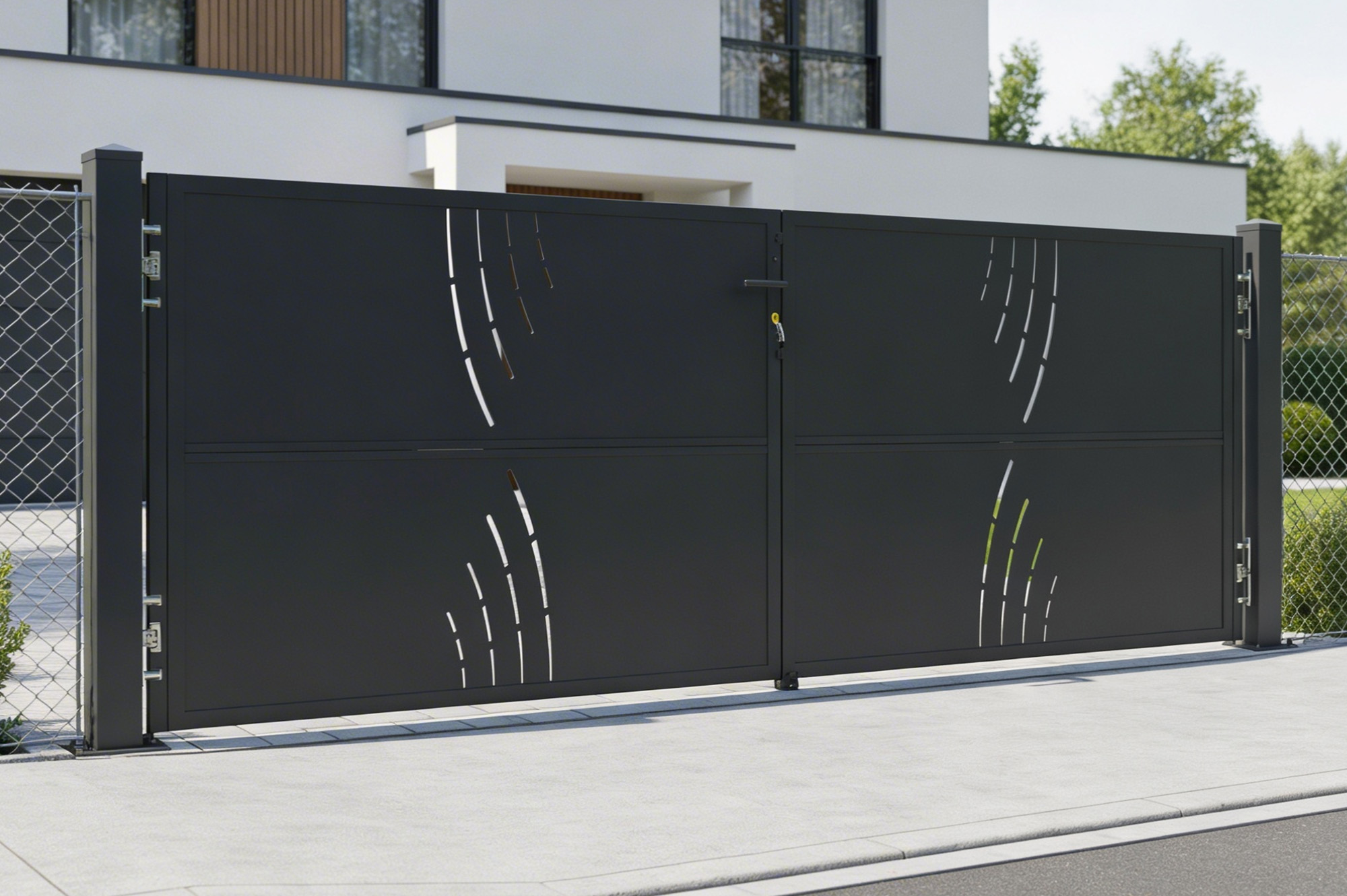 Zestaw 2 słupków żelaznych CARMO 10x10cm wys. 145cm czarny 10