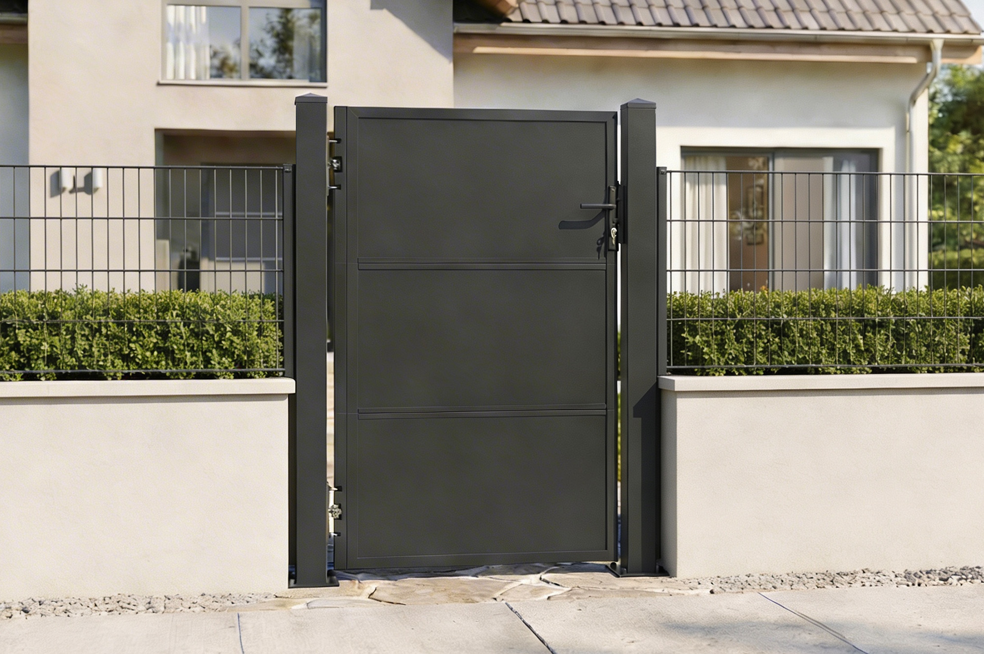 2 CARMO dzelzs stabu komplekts, 10x10cm, augstums 165cm, melns 10