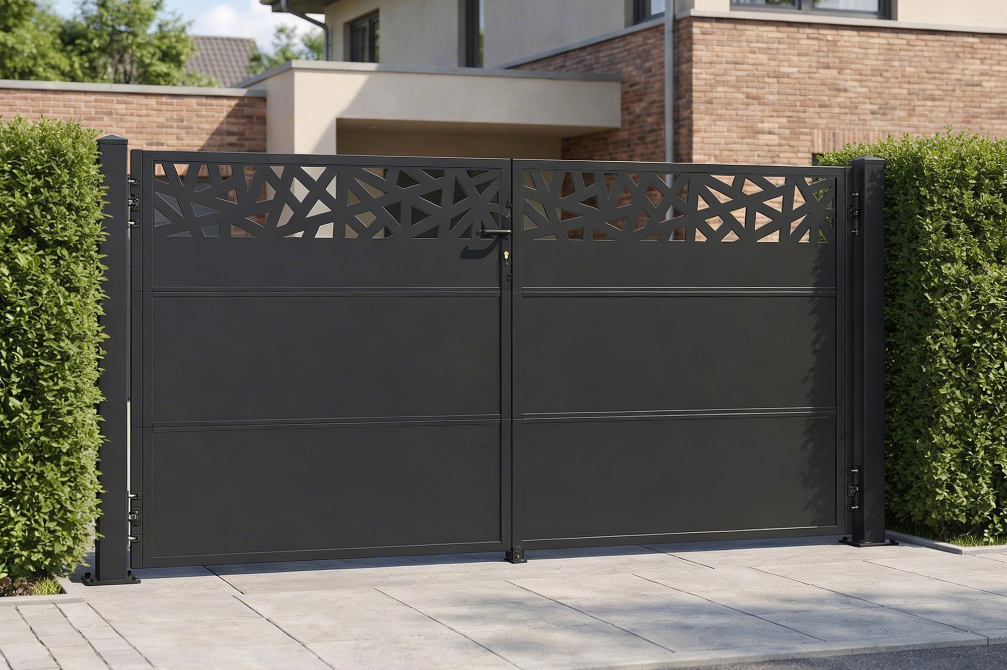 2 CARMO dzelzs stabu komplekts, 10x10cm, augstums 165cm, melns 11