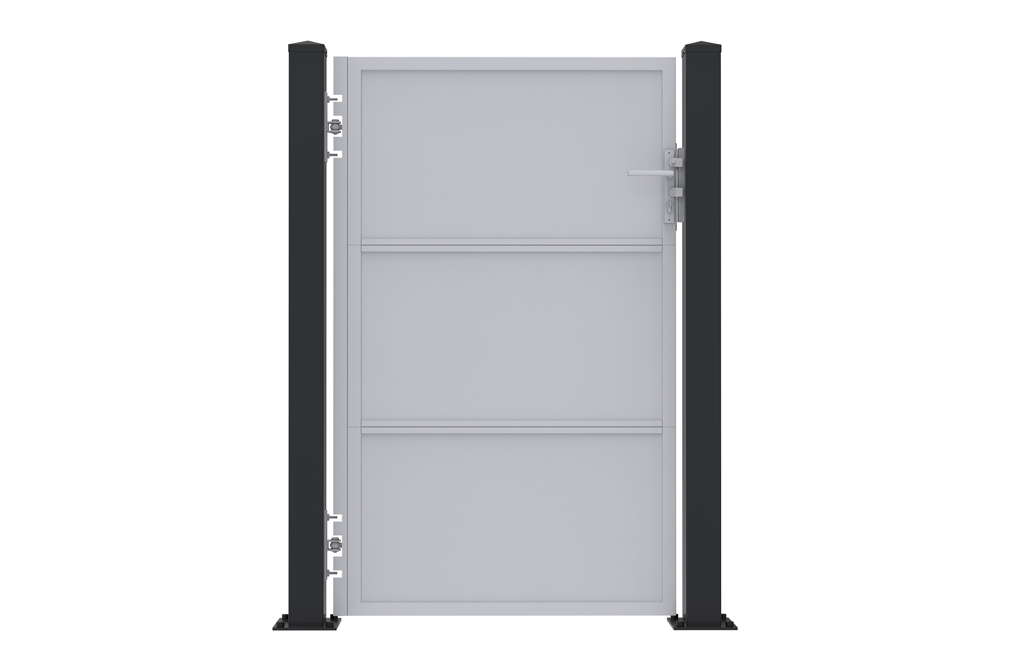 2 CARMO dzelzs stabu komplekts, 10x10cm, augstums 165cm, melns 5