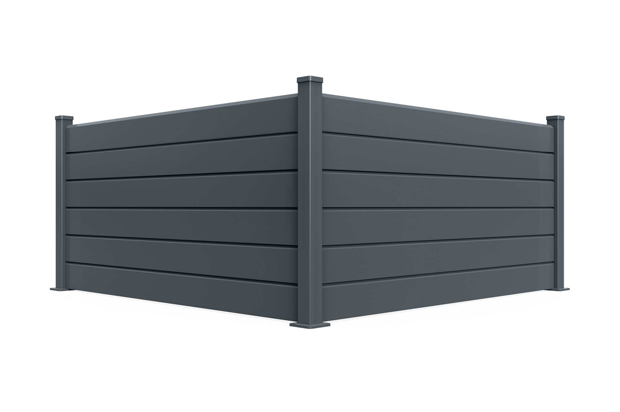 Panou de gard 2m VANO H.90cm aluminiu gri 6