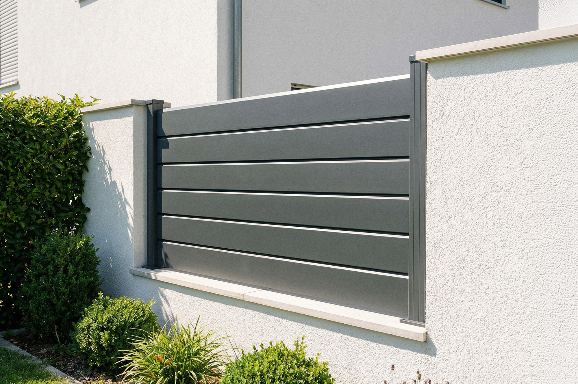 Panou de gard 2m VANO H.90cm aluminiu gri 1