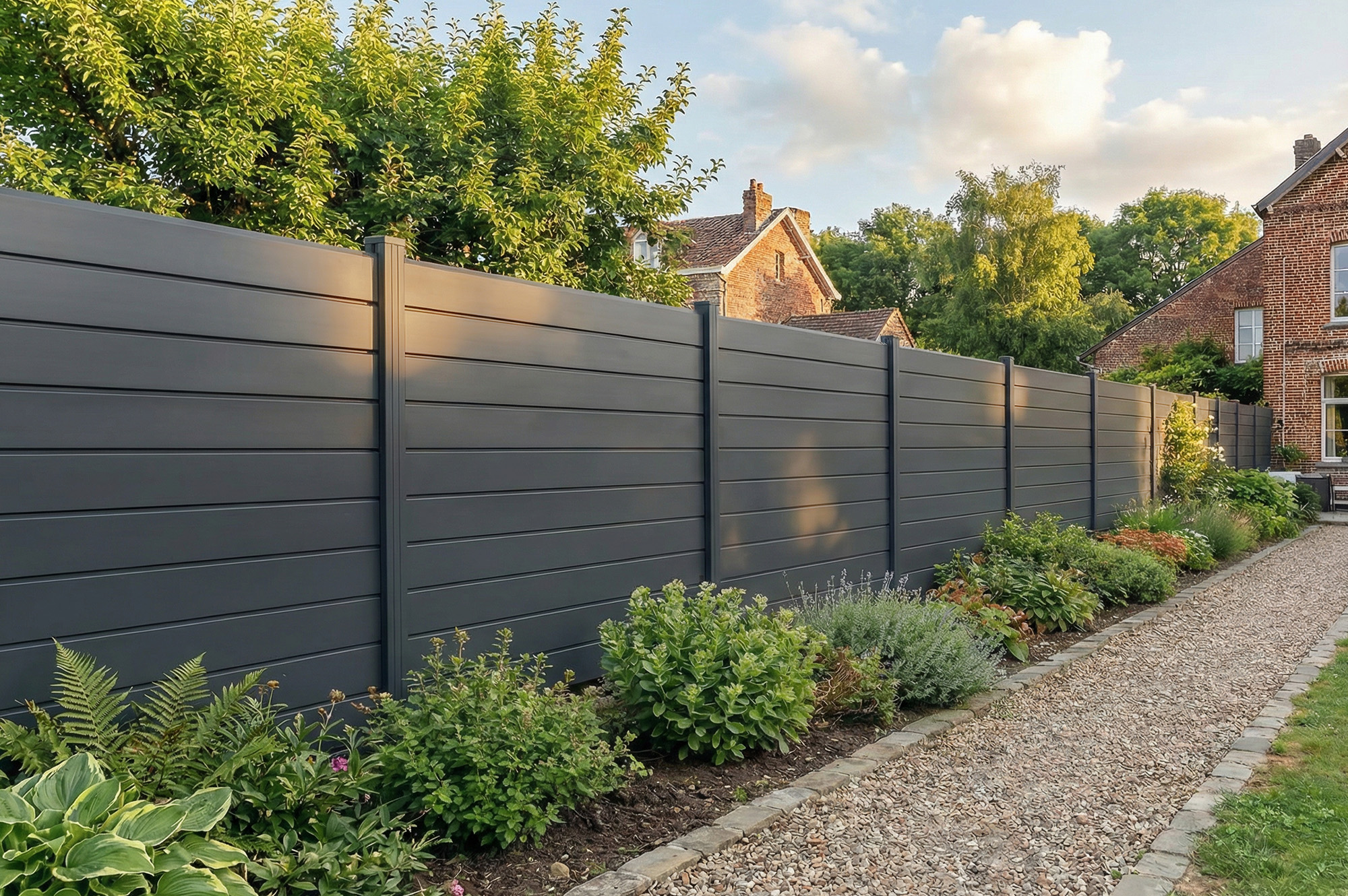 Panou de gard VANO de 8 m, înălțime 150 cm, aluminiu gri 13