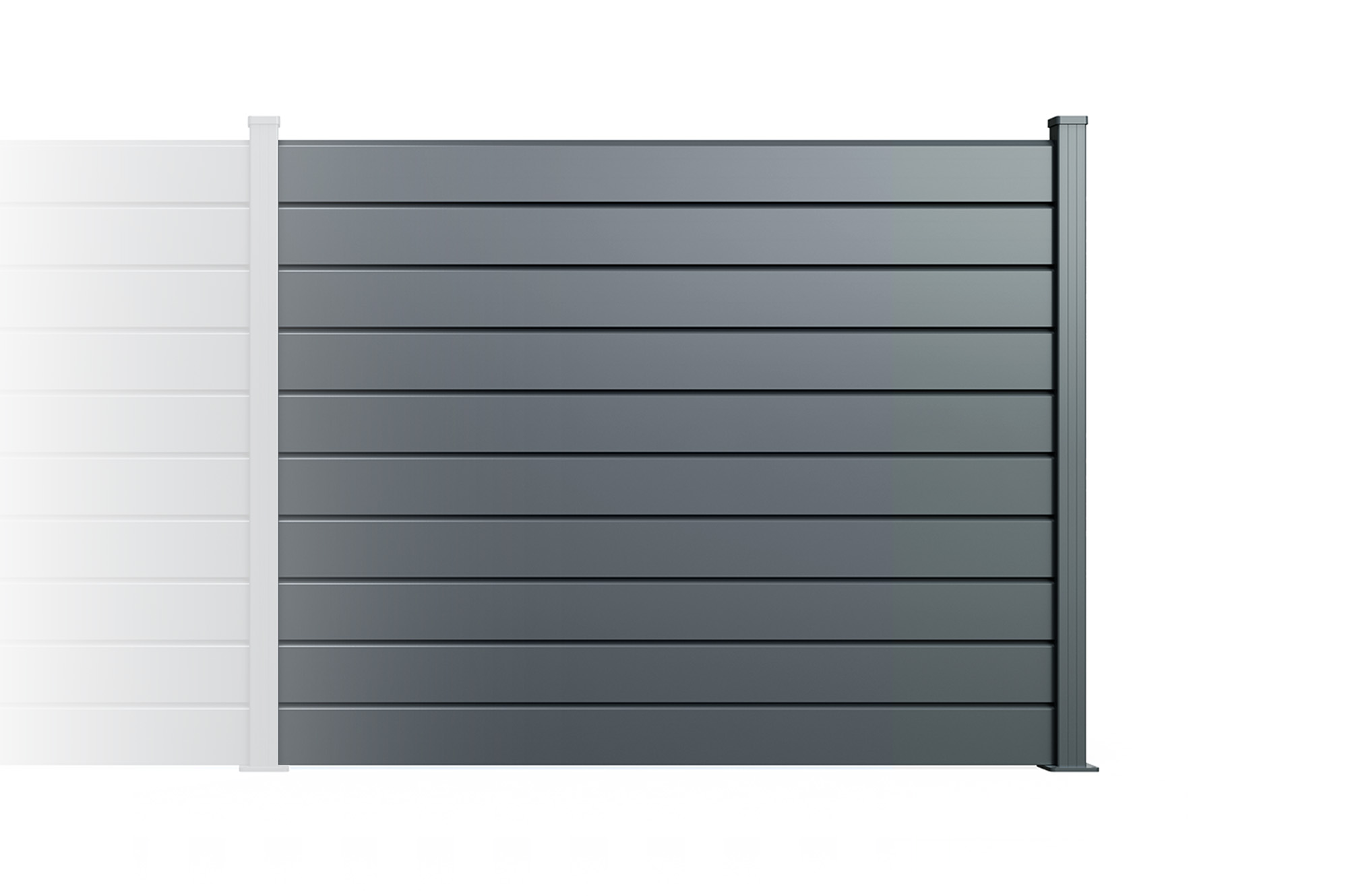 Kit extensie gard 2m VANO H.150cm aluminiu gri 1