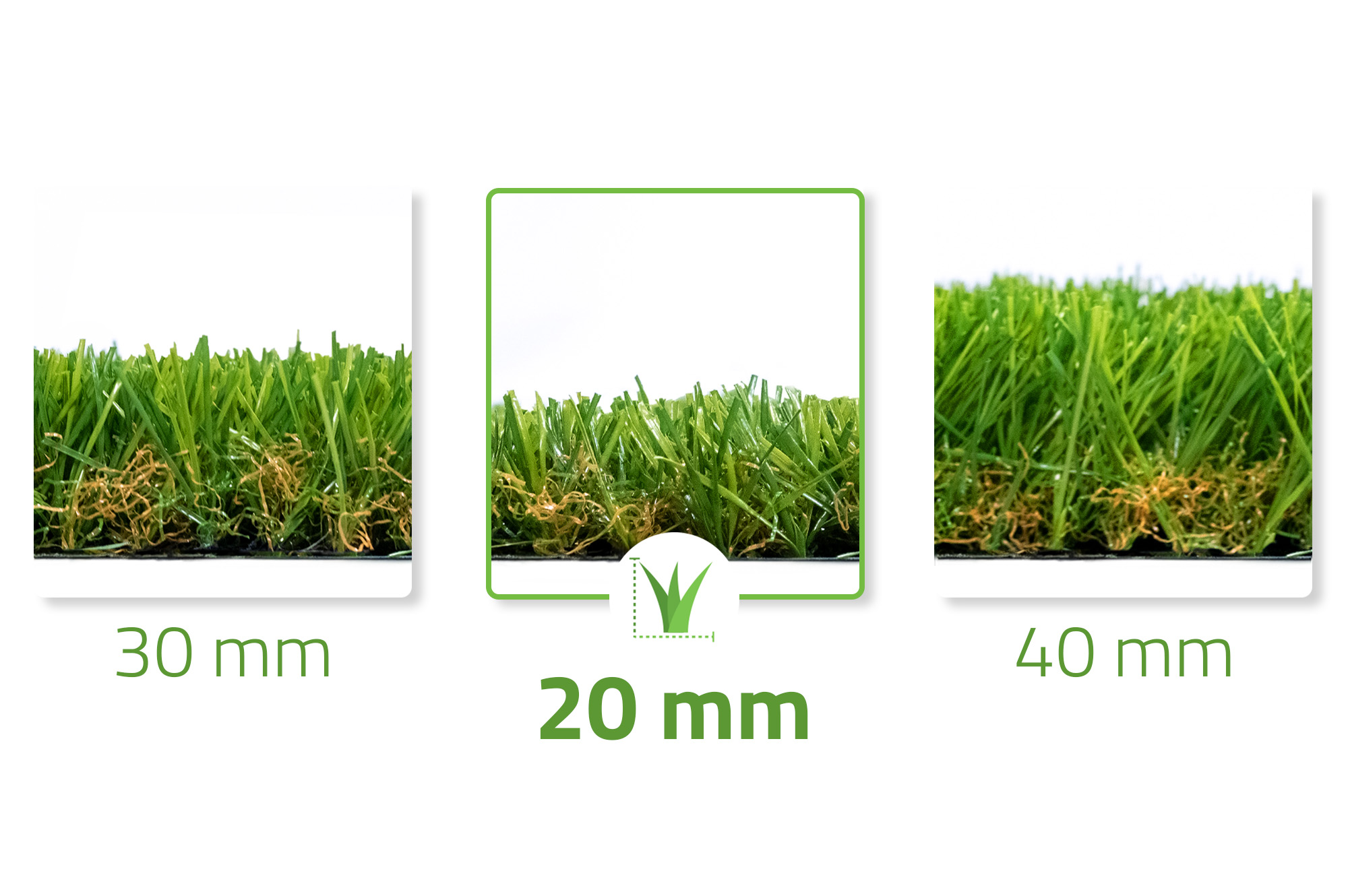 PELMO kunstgras 1m x 8m - 20mm 3