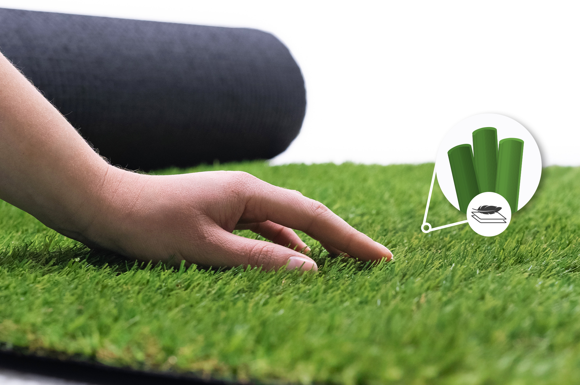 PELMO Kunstrasen 1 m x 15 m - 20 mm 8