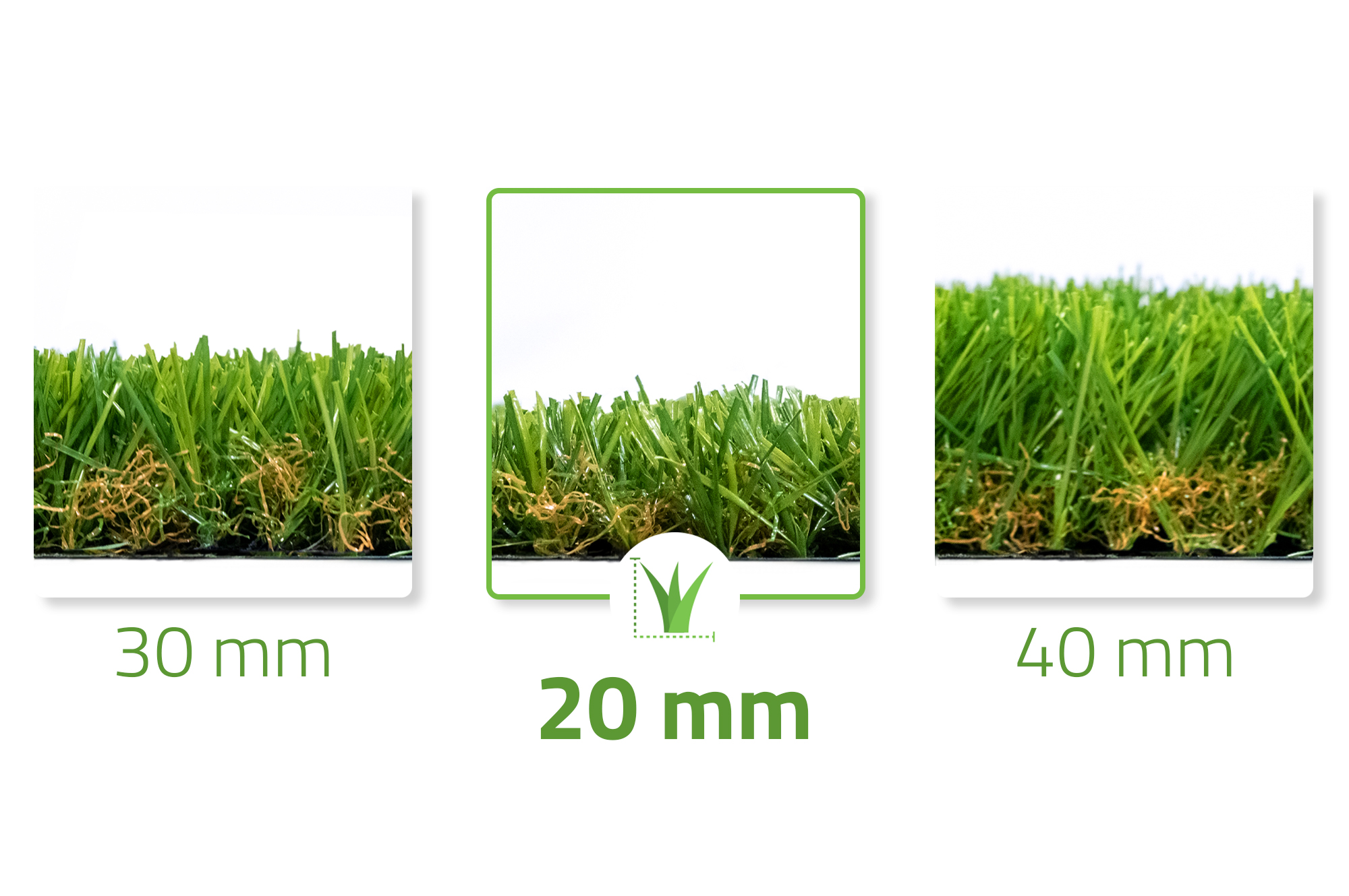 PELMO Kunstrasen 1 m x 15 m - 20 mm 5