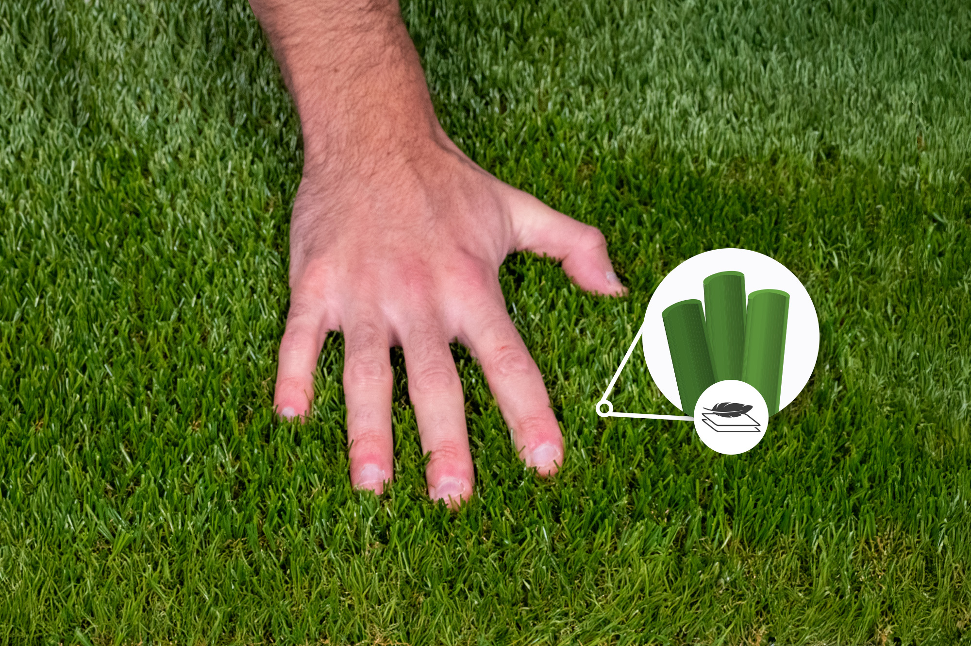 PELMO synthetic turf 1m x 15m - 20mm 6