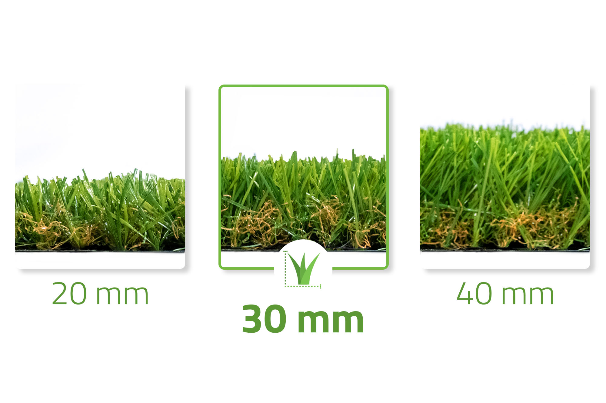 PELMO kunstgras 1m x 10m - 30mm 3