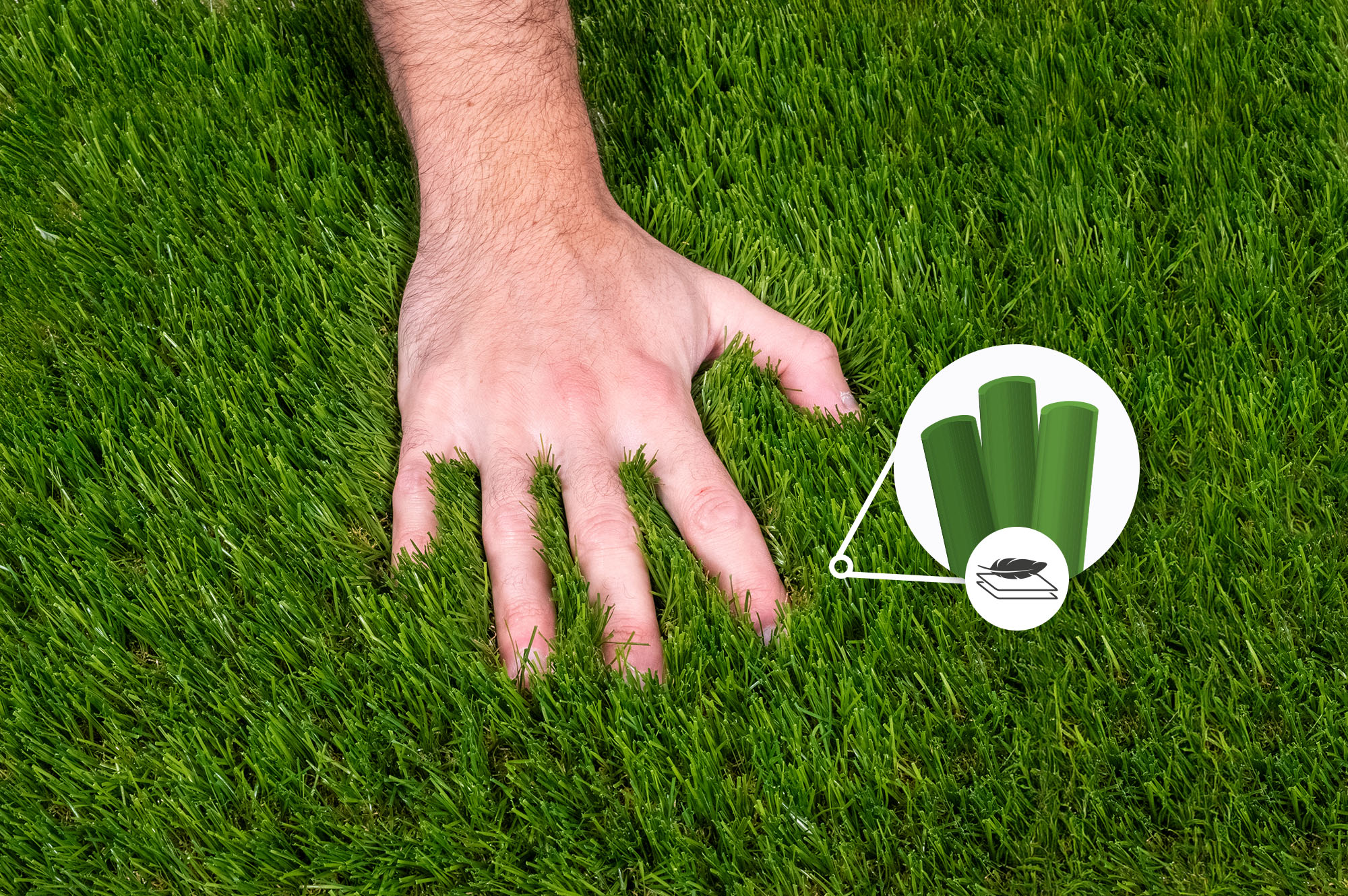 Erba sintetica PELMO 1m x 10m - 40mm 6