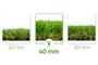 Erba sintetica PELMO 1m x 10m - 40mm 3