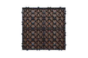 Pack of 30 RILA brown composite interlocking terrace tiles, 30x30cm 13