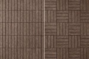 Pack of 30 RILA brown composite interlocking terrace tiles, 30x30cm 5