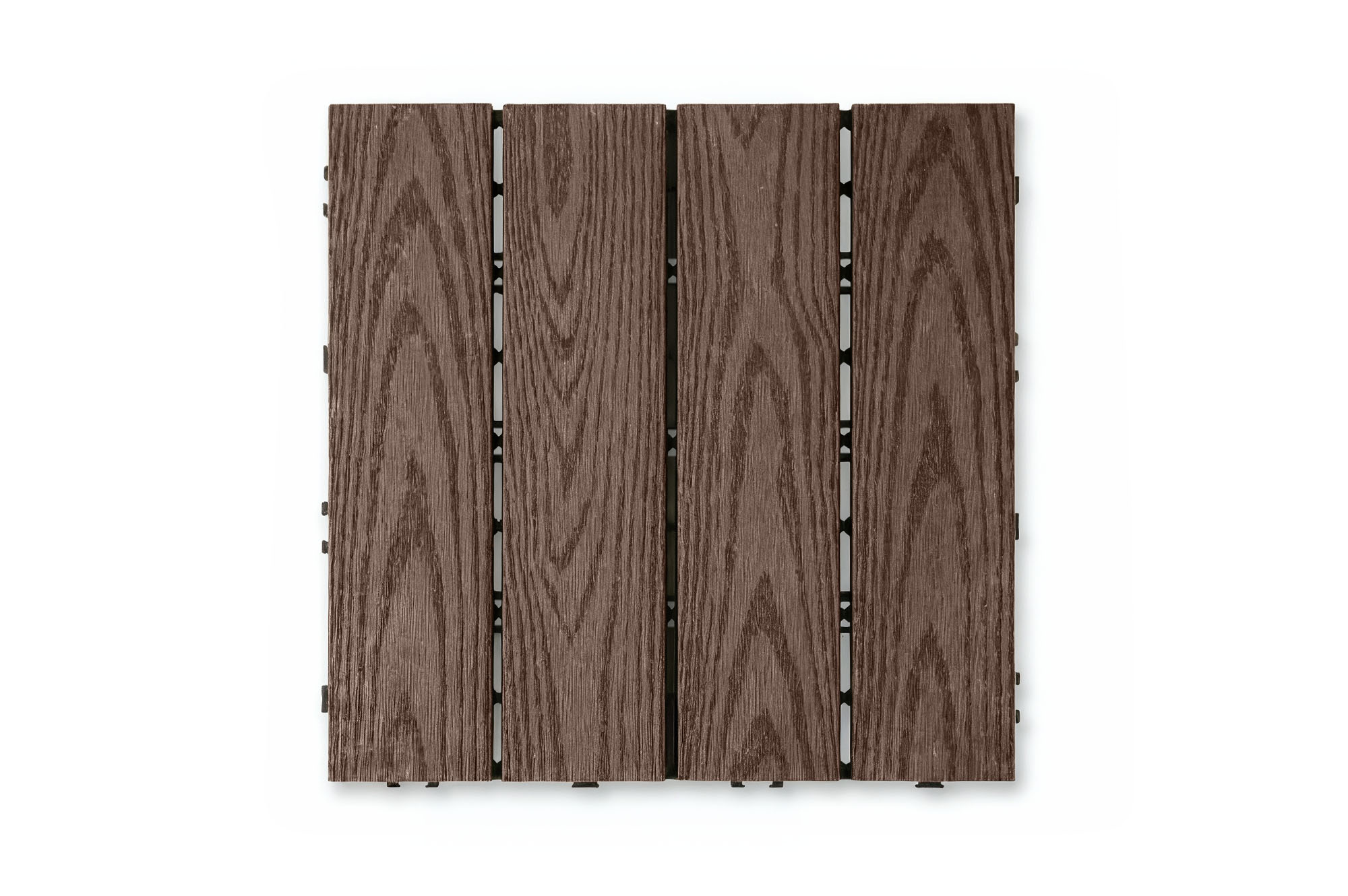 Balenie 30 hnedých kompozitných zámkových terasových dlaždíc RILA, 30x30 cm 11