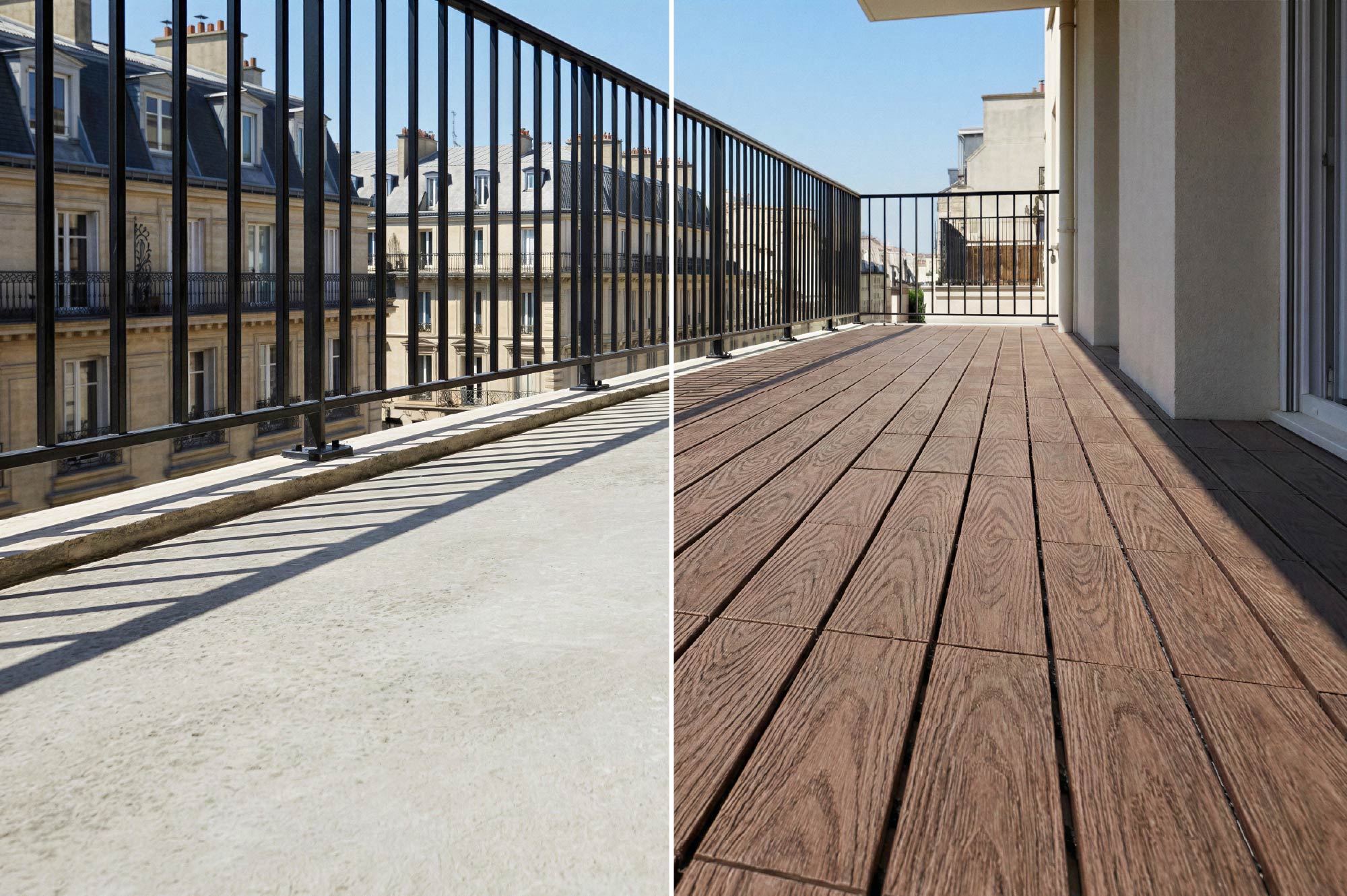 Balenie 30 hnedých kompozitných zámkových terasových dlaždíc RILA, 30x30 cm 6