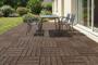 Pack of 30 RILA brown composite interlocking terrace tiles, 30x30cm 2