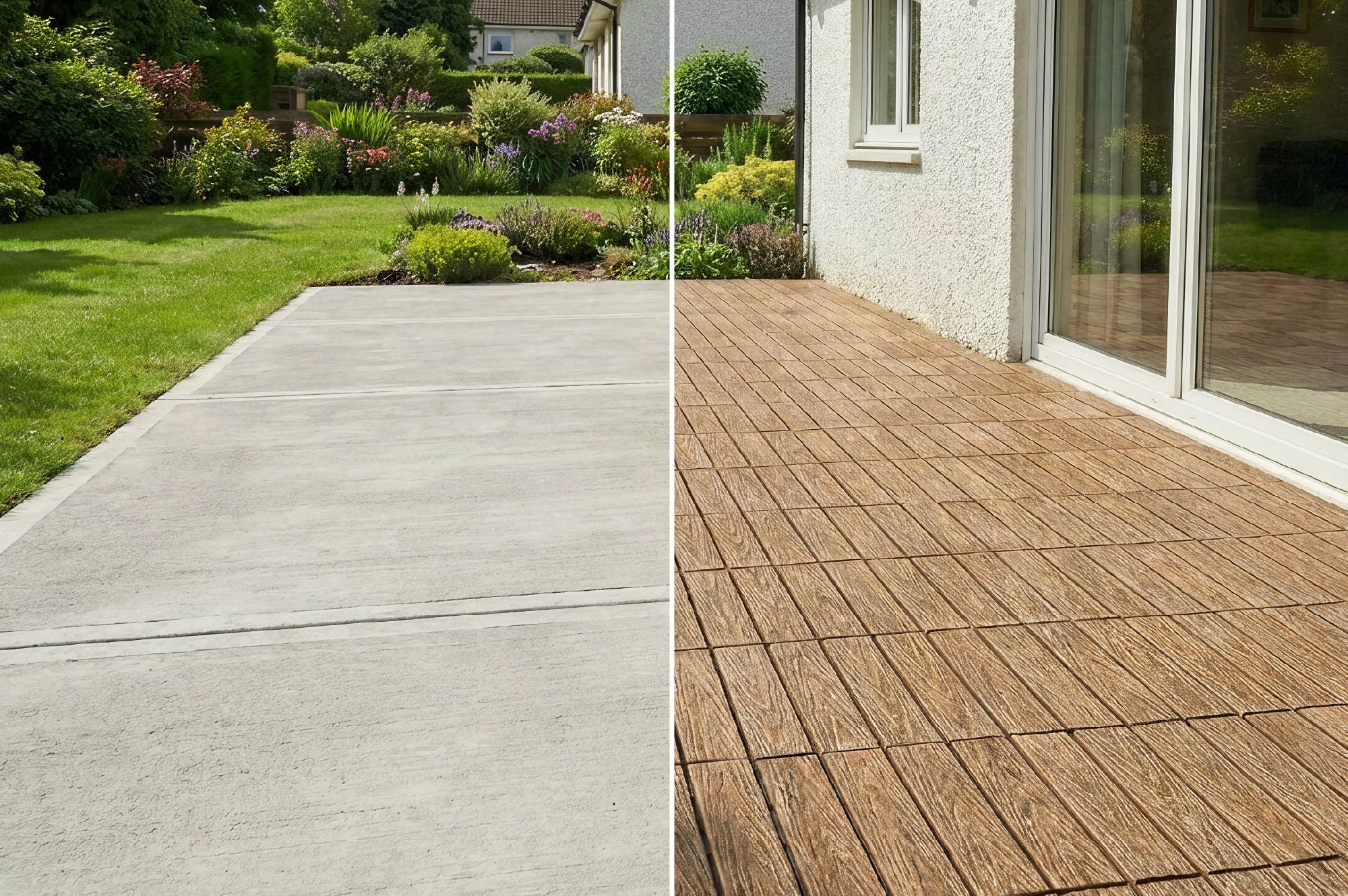 Sada 30 ks kompozitných terasových dlaždíc JURA z teakového dreva, 30x30 cm 6