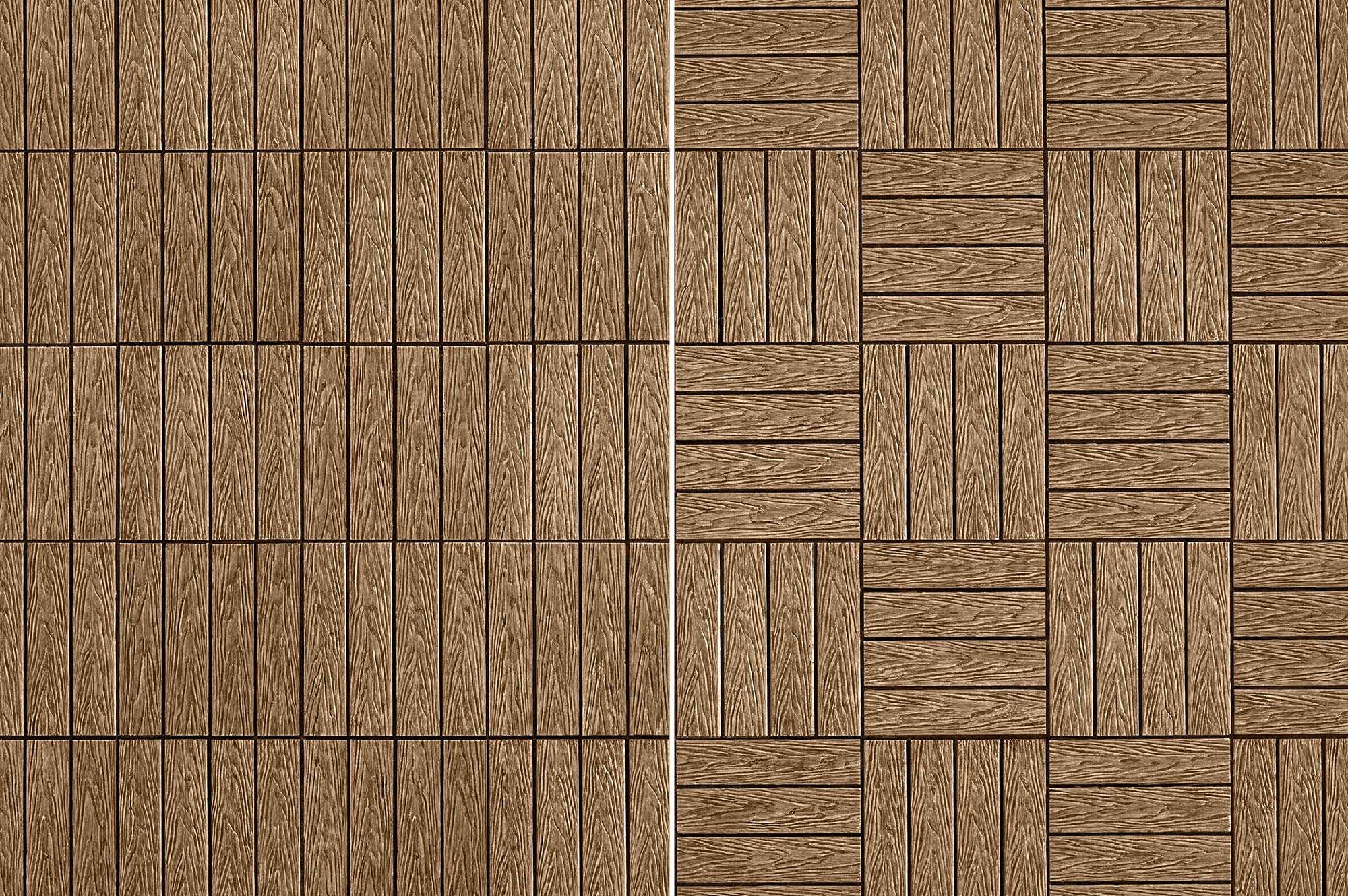 Sada 30 ks kompozitných terasových dlaždíc JURA z teakového dreva, 30x30 cm 5