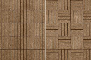 Set of 30 JURA teak composite interlocking terrace tiles, 30x30cm 5
