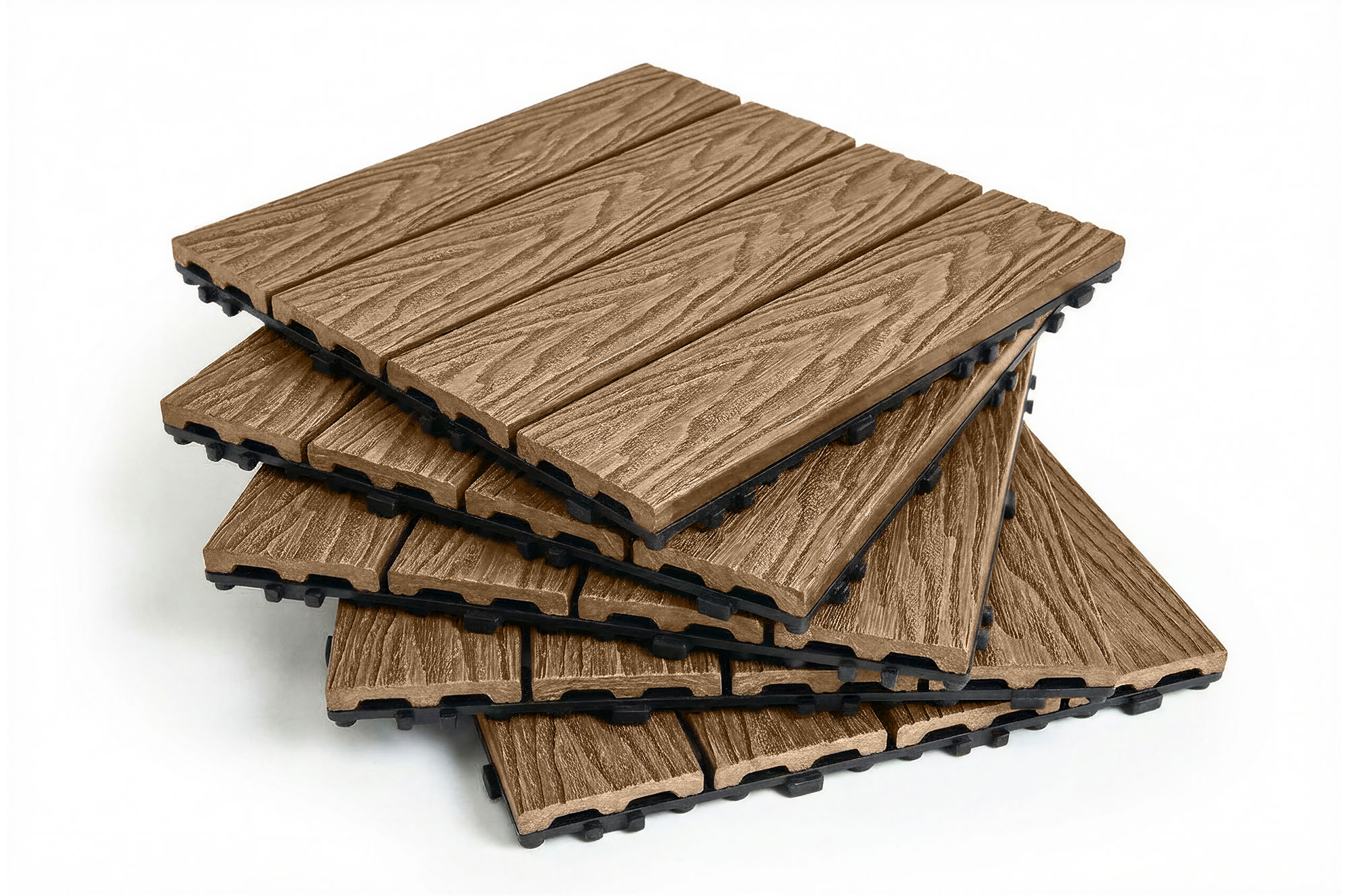 Sada 30 ks kompozitných terasových dlaždíc JURA z teakového dreva, 30x30 cm 9