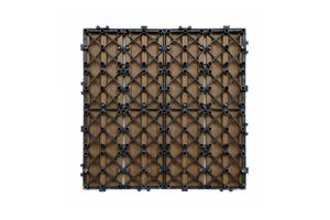 Set of 30 JURA teak composite interlocking terrace tiles, 30x30cm 13