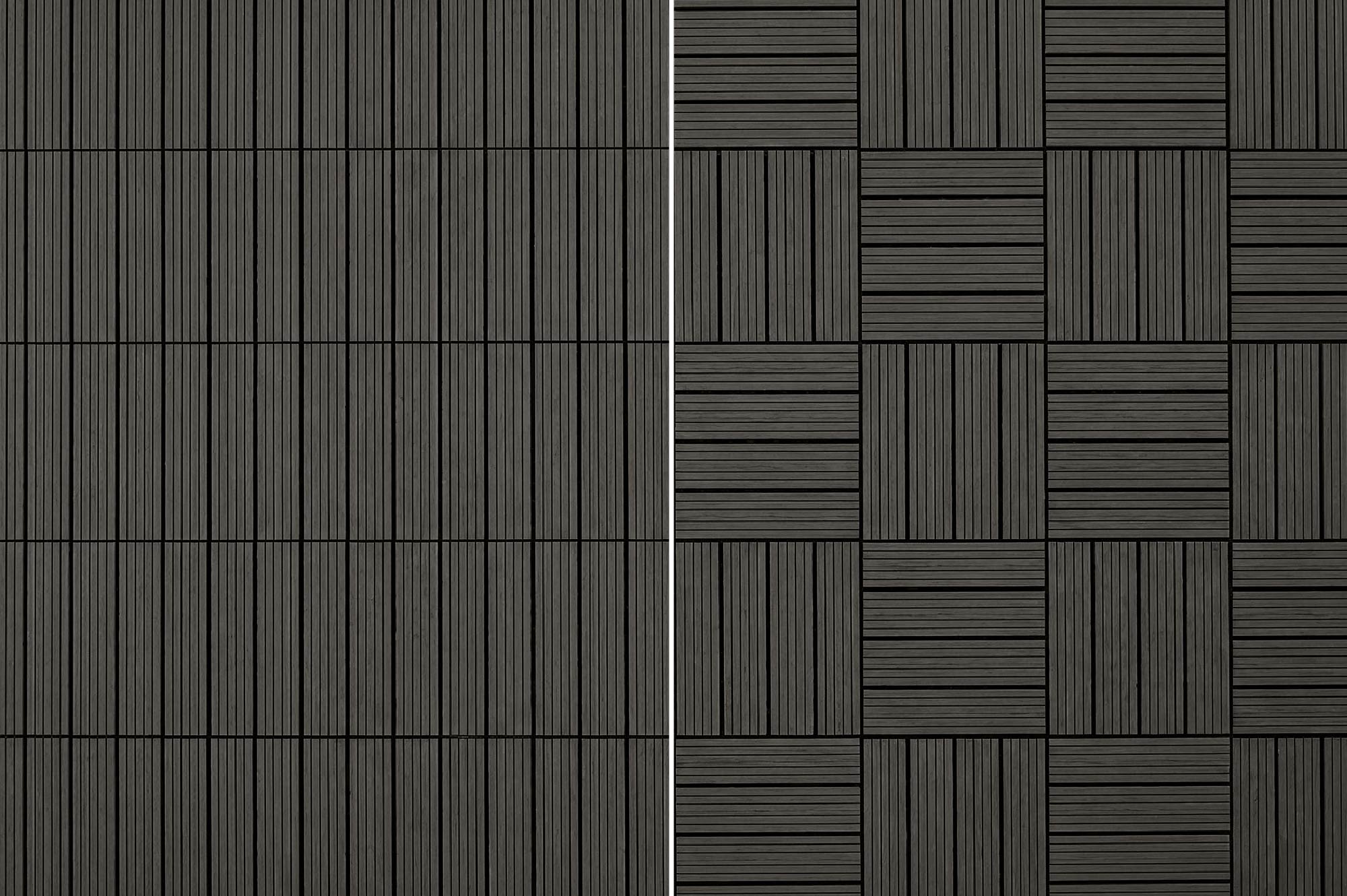 Sada 30 ks sivých drážkovaných kompozitných zámkových terasových dlaždíc SERRA, 30x30 cm 5