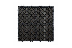 Lot de 30 dalles clipsables terrasse en composite SERRA gris rainuré 30x30cm 13