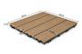 Set of 30 interlocking SERRA teak-grooved composite terrace tiles, 30x30cm 3