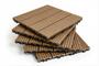 Set of 30 interlocking SERRA teak-grooved composite terrace tiles, 30x30cm 9