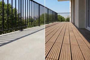 Set of 30 interlocking SERRA teak-grooved composite terrace tiles, 30x30cm 6
