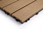 Set of 30 interlocking SERRA teak-grooved composite terrace tiles, 30x30cm 10