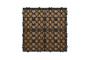 Set of 30 interlocking SERRA teak-grooved composite terrace tiles, 30x30cm 12