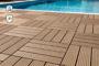 Set of 30 interlocking SERRA teak-grooved composite terrace tiles, 30x30cm 7