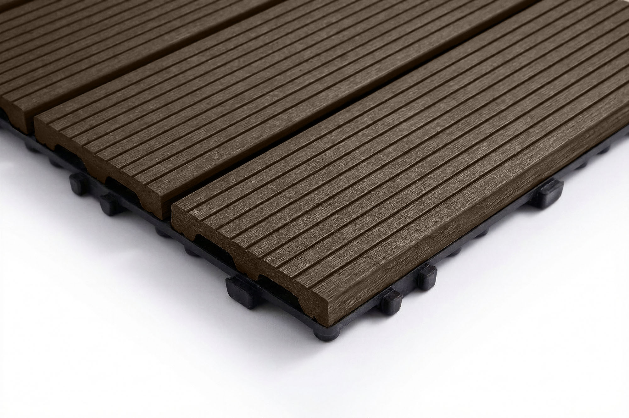 SERRA hnedá drážkovaná vonkajšia zámková dlaždica 30x30cm 10