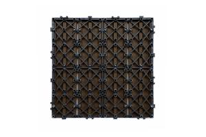 SERRA brown grooved outdoor interlocking tile 30x30cm 14