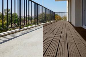 SERRA brown grooved outdoor interlocking tile 30x30cm 6