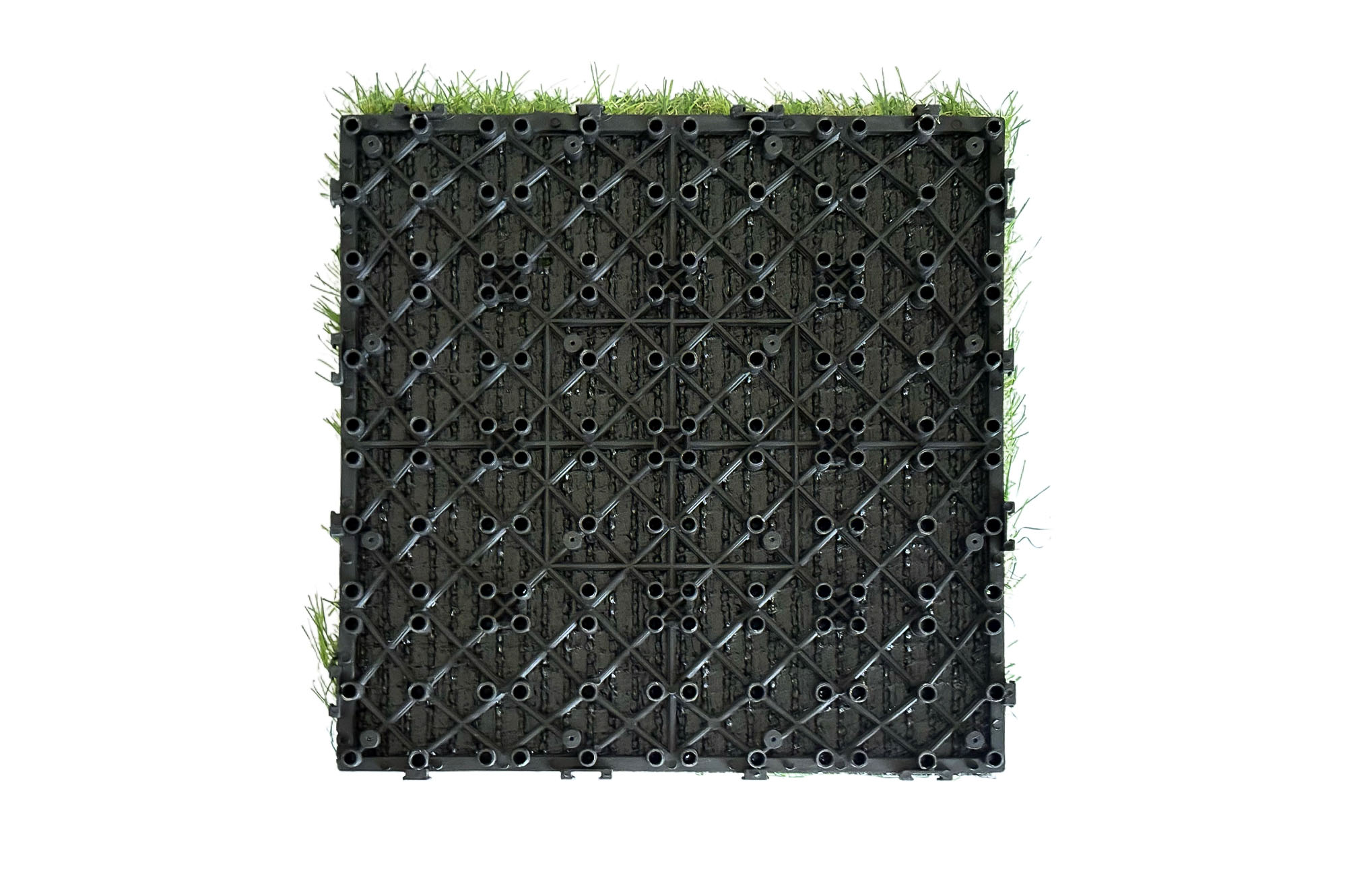 Sada 22 ks zámkových terasových dlaždíc zo syntetickej trávy KORA 30x30 cm 11